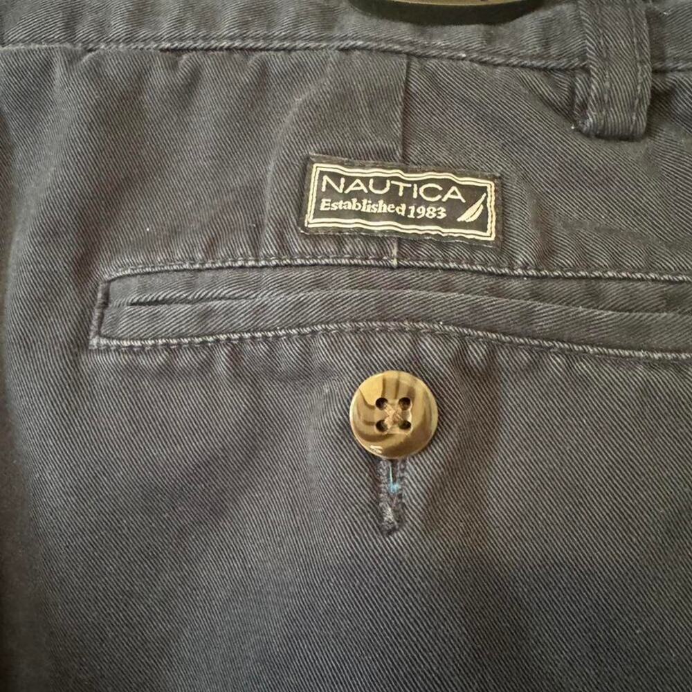 Navy blue Nautica chino pants- Size 34W X 32L - Picture 6 of 8